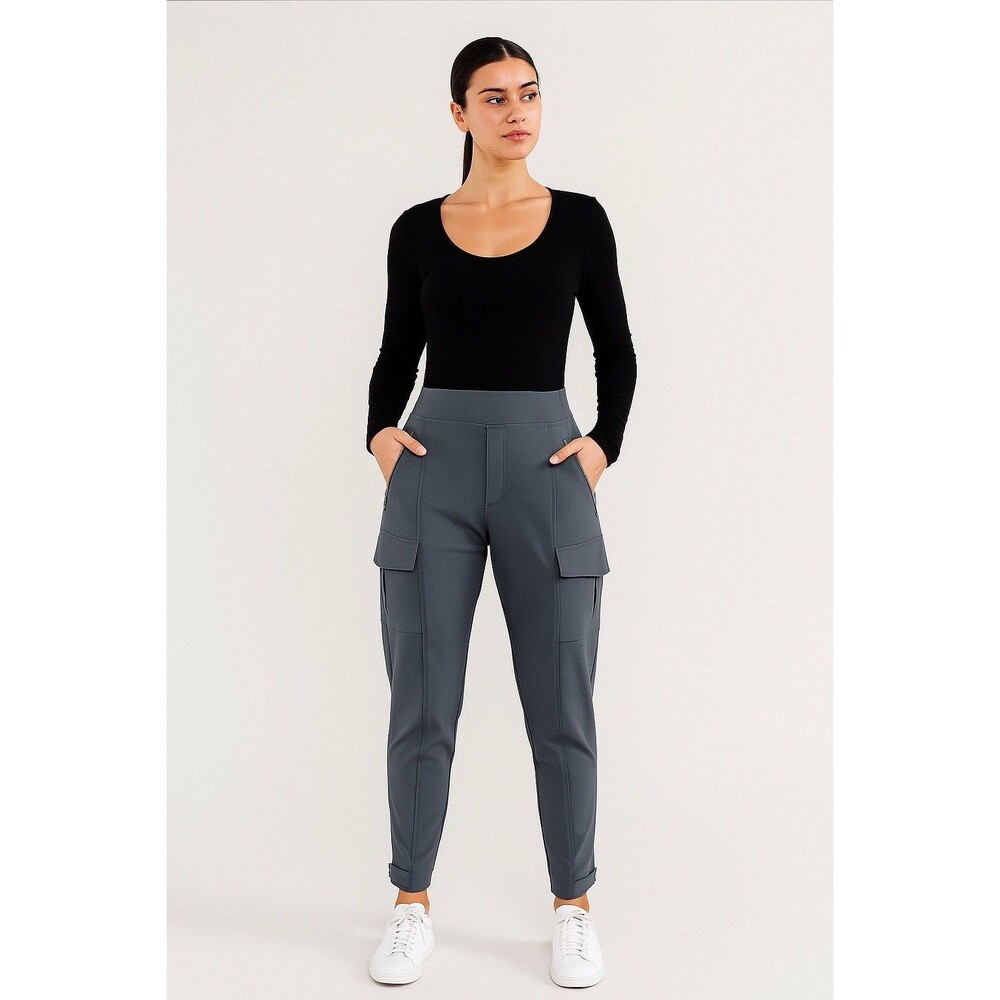 ATHLETA Endless High Rise Utility Cargo Pant Sz 2 Smokey Blue Grey  #467187-04